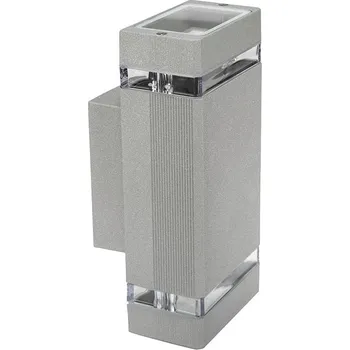 BERGE LED venkovní svítidlo HANA stříbrné - 2 x GU10 - 230V ME0004