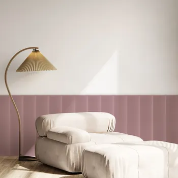 Obklad Sametový čalouněný panel - Obdélník - 60x15cm Růžová