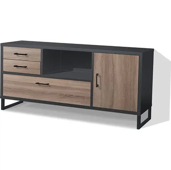 Televizní stolek Nabytekmorava Televizní stolek MAROKO 21 s LED osvětlením barevné kombinace: Antracit / dub sonoma tmavý