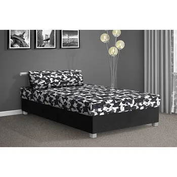 Postel Nabytekmorava Postel Mars 120x200 cm barva čalounění: Černá/ 56327-001