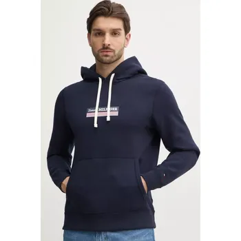 Pánská mikina Mikina Tommy Hilfiger pánská, tmavomodrá barva, s kapucí, s potiskem, MW0MW38331 59X, vel. XXL