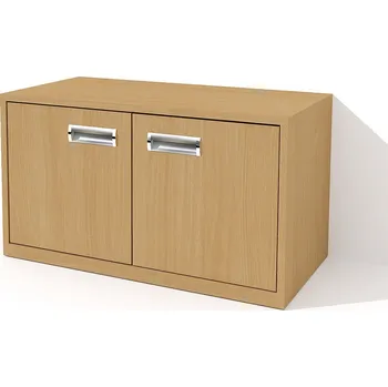 Šatní skříň Nabytekmorava Nízká skříň s policemi SD 80 ke sklápěcí posteli barva lamina: buk