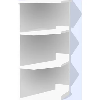 Šatní skříň Nabytekmorava Rohová policová skříň Alfa 8 barva lamina: bílá