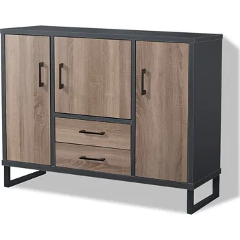 Šatní skříň Nabytekmorava Skříňka MAROKO 12 barevné kombinace: Antracit / dub sonoma tmavý