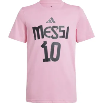 Chlapecké tričko Adidas Dětské tričko MESSI Name and number pink velikost: 140