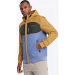 Pánská bunda OMBRE C447 BLUE/DARK GREY/MUSTARD M