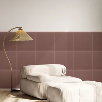 Obklad Sametový čalouněný panel - Čtverec - 30x30cm Starorůžová