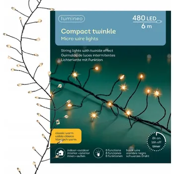 Vánoce Vánoční osvětlení na stromeček Kaemingk pro vnitřní použití 6 m, 301 - 500 světýlek
