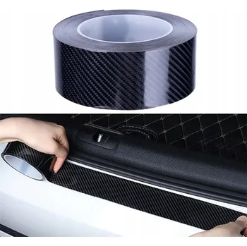 Lepicí páska FÓLIE KARBONOVÁ PÁSKA 10 m ŠÍŘKA 50 mm SAMOLEPICÍ 5D ČERNÁ