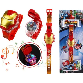 Hodinky Chlapecké hodinky IRON MAN Avengers, LED světlo, hudba, pro kluka / dítě