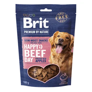 Pamlsek pro kočku Brit Premium by Nature Dog Semi-moist Snacks Beef with Apples 180 g