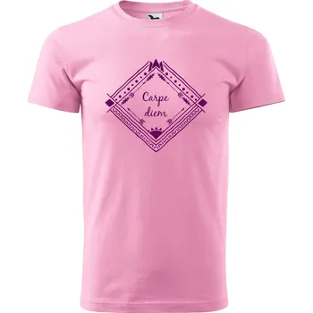 Pánské tričko DOBRÝ TRIKO Pánské tričko s potiskem Carpe diem Velikost: S, Barva: Růžová