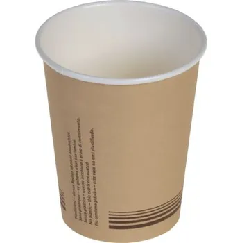 Jednorázové nádobí Pacovis Kelímek papírový 180ml hnědý Ø75mm, není laminovaný plastem (50ks)