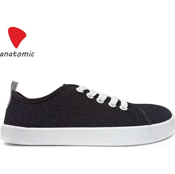 Dámská obuv Anatomic stylové barefoot tenisky STARTER A01 - Černé třpytivé s bílou Velikost EU: 40, vnitřní délka: 258, vnitřní šířka: 99