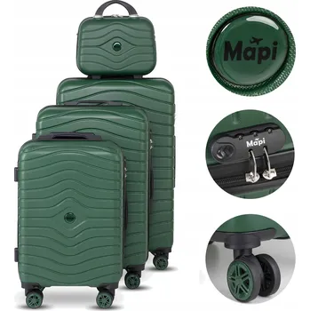 Mapi Tvrdý kufr sada ABS Mapi Sada 4v1 Zelená 100 l