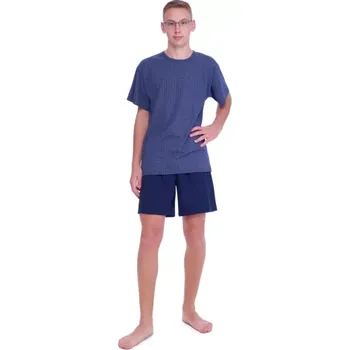 Pánské pyžamo 3517/731 - pánské pyžamo Ruko krátké, 4XL, modrá