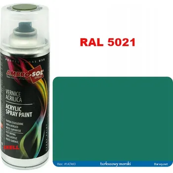 Barva ve spreji RAL 5021 AKRYLOVÝ LAK ve spreji tyrkysový LESK 1233