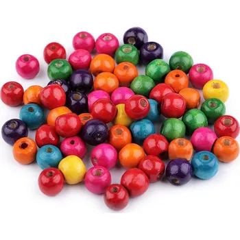 Korálek Dřevěné korálky Ø10 mm Varianta: mix, Balení: 1000 g