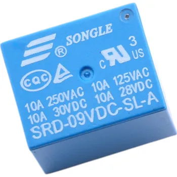 Relé Relé SRD-09VDC-SL-A, 9V DC/250V AC 10A
