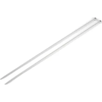 Nástroj na niť a příze Rovné jehlice č. 4; 4,5 Varianta: 4 stříbrná, Balení: 1 pár