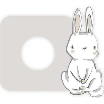 Samolepící dekorace Samolepka pod vypínač Zajíček - samolepka na zeď do dětského pokoje