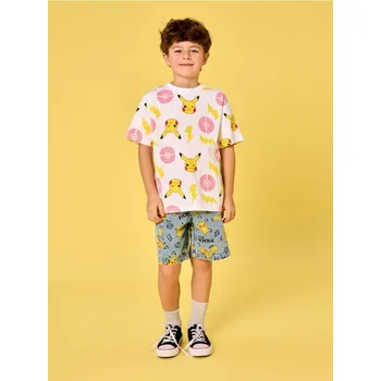 Chlapecké tričko Sinsay - Tričko s potiskem Pokémon - krémová - 216CT-01X - 216CT-01X-98