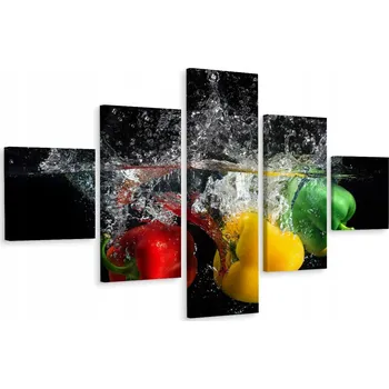 Obraz Vícedílný obraz Zdravá ZELENINA Paprika 3D 250x150