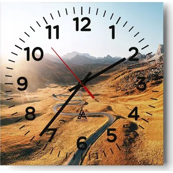 Hodiny Nástěnné hodiny do obýváku 40x40 Krajina Bezhluczne Skleněné hodiny Tiché