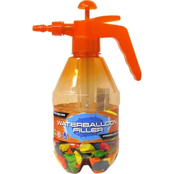 Pumpa plnič na vodní balonky set tlakovací láhev + vodní bomby neonové 250ks 3 barvy | 24