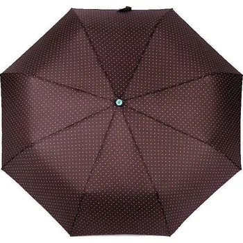 Deštník Dámský skládací vystřelovací deštník s puntíky Varianta: 3 hnědá, Balení: 1 ks