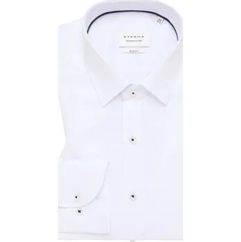Pánská košile Košile Eterna Slim Fit Natté bílá velikost: 38, délka rukávu: dlouhý rukáv
