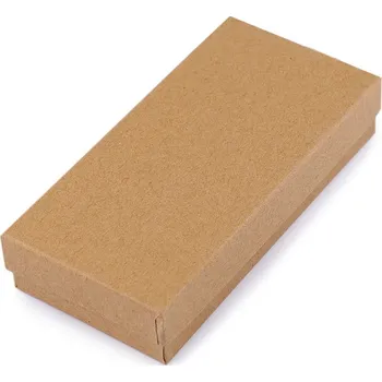 Dárková krabička Krabička na šperky 7x14 cm Varianta: hnědá přírodní, Balení: 12 ks