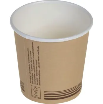Jednorázové nádobí Pacovis Kelímek papírový 100ml hnědý Ø60mm, není laminovaný plastem (50ks)
