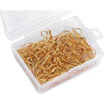 Nástroj na niť a příze Spínací špendlíky v krabičce délka 22 mm Varianta: 2 zlatá, Balení: 1 krab.