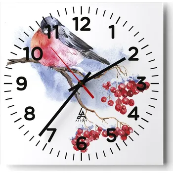 Hodiny Nástěnné hodiny do obýváku 40x40 Pták Tiché hodiny na skle Stylové