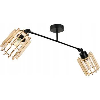 Stropní svítidlo lustr nastavitelný LOFT E27 Dřevo