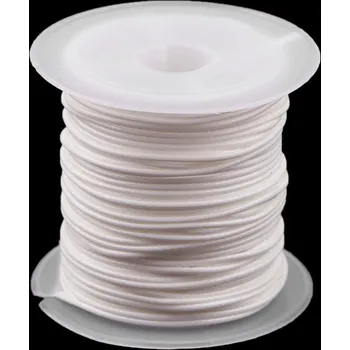 Příze Šňůrka hlazená, lesklá Ø1 mm Varianta: 1 Off White, Balení: 25 ks