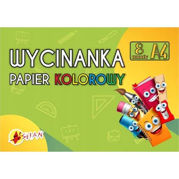 Papír do sešitu na vystřihovánky A4 8 listů. Shan