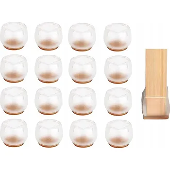 Podložka pod nábytek NÁVLEKY S PLSTÍ NA NOHY ŽIDLE 16 Ks 30x30 mm