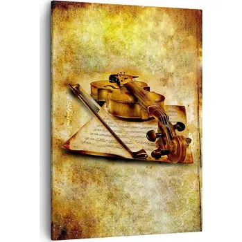 Obraz Obraz na plátně do obýváku ložnice 50x70 housle obrazy na zeď canvas
