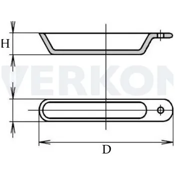 Lodička spalovací s ouškem, porcelánová, Objem [ml]: 9, Délka [mm]: 105, Výška [mm]: 14