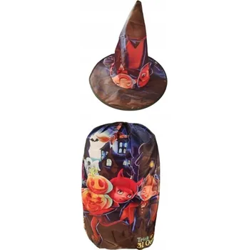 Karnevalový kostým Fialový kostým čarodějnice: Klobouk a plášt Halloween