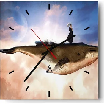 Hodiny Velké nástěnné hodiny 40x40 Abstrakce Skleněné tiché hodiny