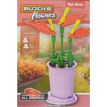 ostatní stavebnice SADA STAVEBNICE , DEKORATIVNÍ KVĚTINY, KVĚTINY, 29 DÍLŮ