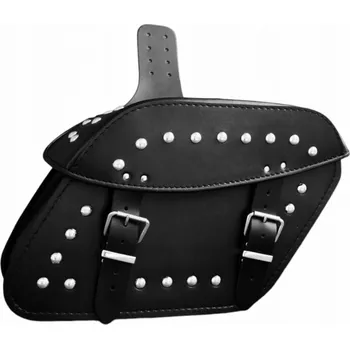 Zavazadlo na motocykl Kožené Motocyklové Brašny Boční Černé 12L