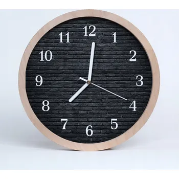 Hodiny Moderní nástěnné hodiny loft Klinker Cihla 25 cm