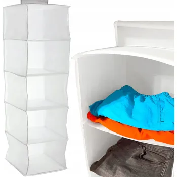 Organizér oblečení ZÁVĚSNÝ ORGANIZÉR DO SKŘÍNĚ NA OBLEČENÍ 5 POLIC BOTY