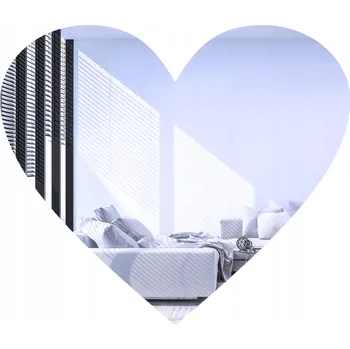 Zrcadlo LUSTRO akrylowe dekoracyjne z plexiskla srdce 23x20 cm