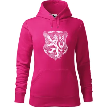 Dámská mikina Mikina - Znak - Český lev Barva: Purpurová (40), Velikost: XL, Střih: Dámské