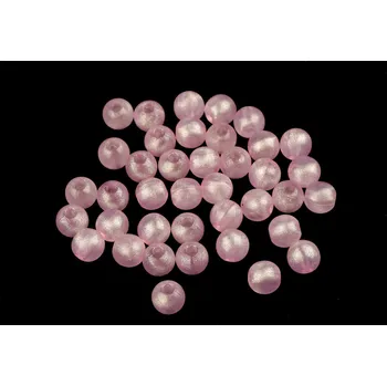 Korálek Plastové korálky perleťový AB frost efekt Ø8 mm Varianta: 2 růžová sv. AB, Balení: 20 g